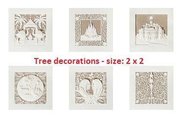 Decorations: size 2 x 2